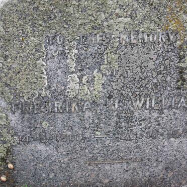 WILLIAMS Fredrika J.1900-1947