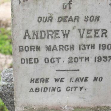 VEER Andrew 1908-1937