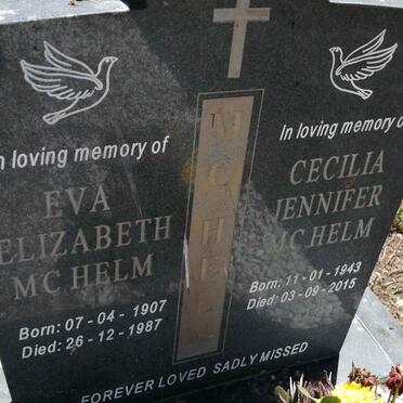 MCHELM Eva Elizabeth 1907-1987 :: MCHELM Cecilia Jennifer 1943-2015