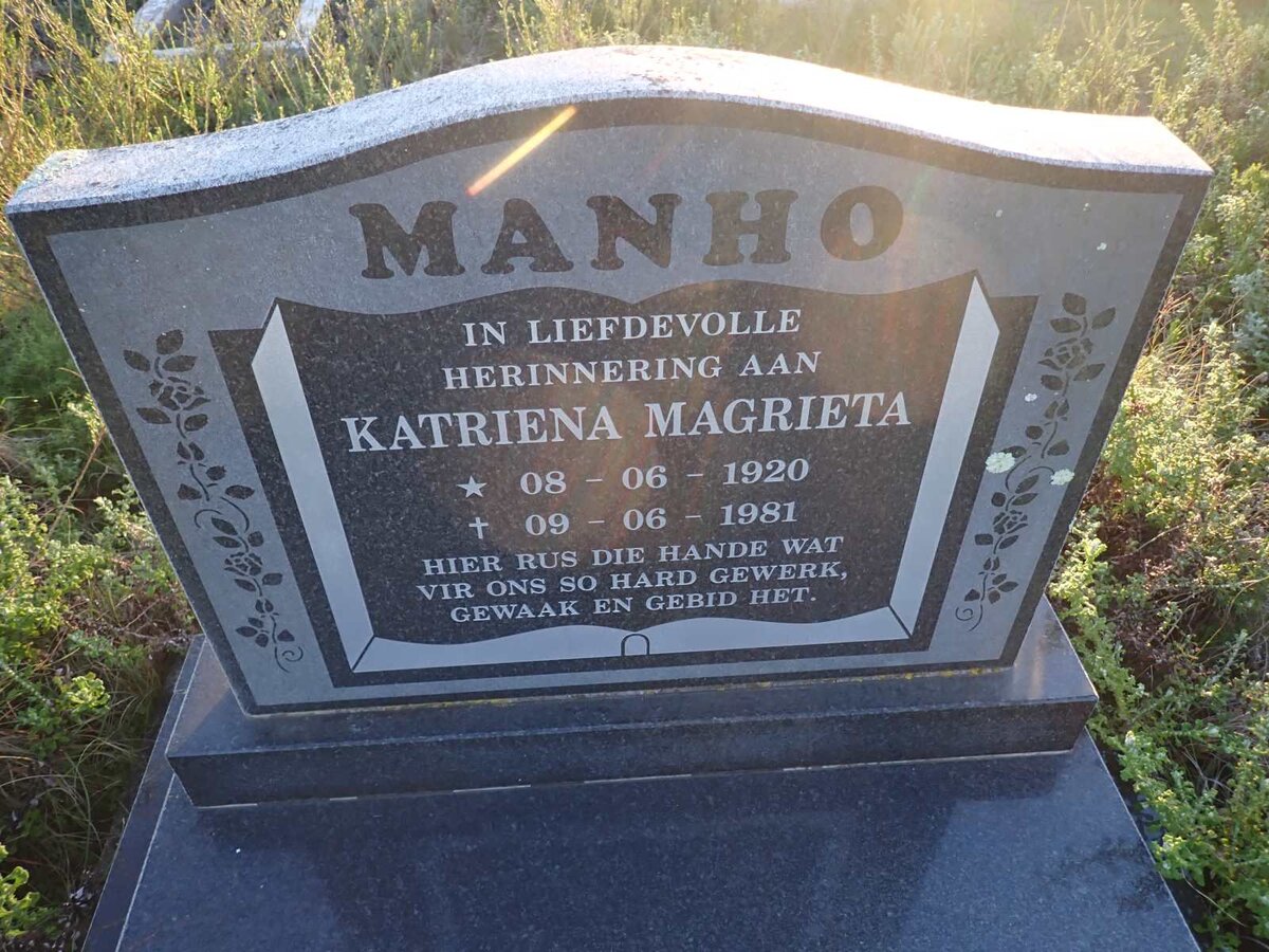 MANHO Katriena Magrieta 1920-1981