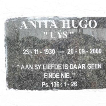 HUGO Anita nee UYS 1930-2000