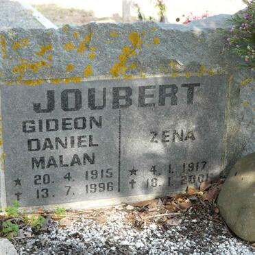 JOUBERT Gideon Daniel Malan 1915-1996 &amp; Zena 1917-2001