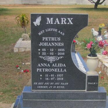 MARX Petrus Johannes 1935-2016 &amp; Anna Alida Petronella 1937-2018