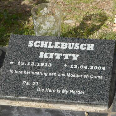 SCHLEBUSCH Kitty 1913-2004