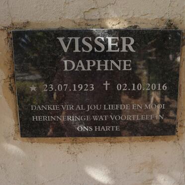 VISSER Daphne 1923-2016