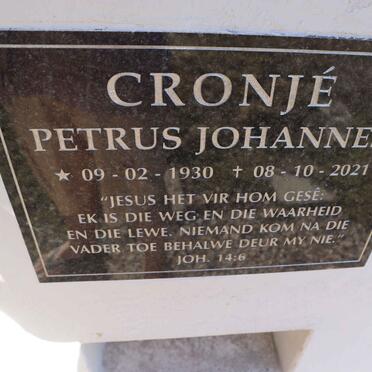 CRONJÉ Petrus Johannes 1930-2021