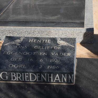 BRIEDENDHAM H.G. 1931-1986