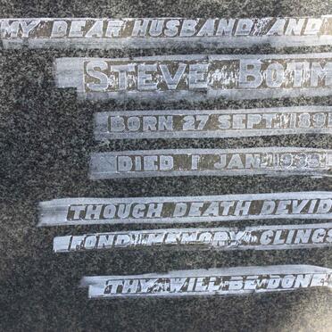 BOTMA Steve 1891-1939