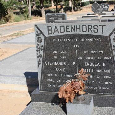 BADENHORST Stephanus J.B. 1905-1980 &amp; Engela E. MARAIS 1904-1974