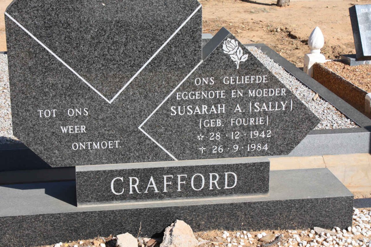 CRAFFORD Susarah A. nee FOURIE 1942-1984