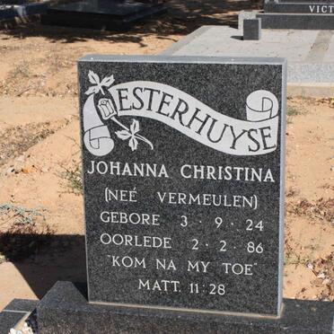 ESTERHUYSE Johanna Christina nee VERMEULEN 1924-1986 