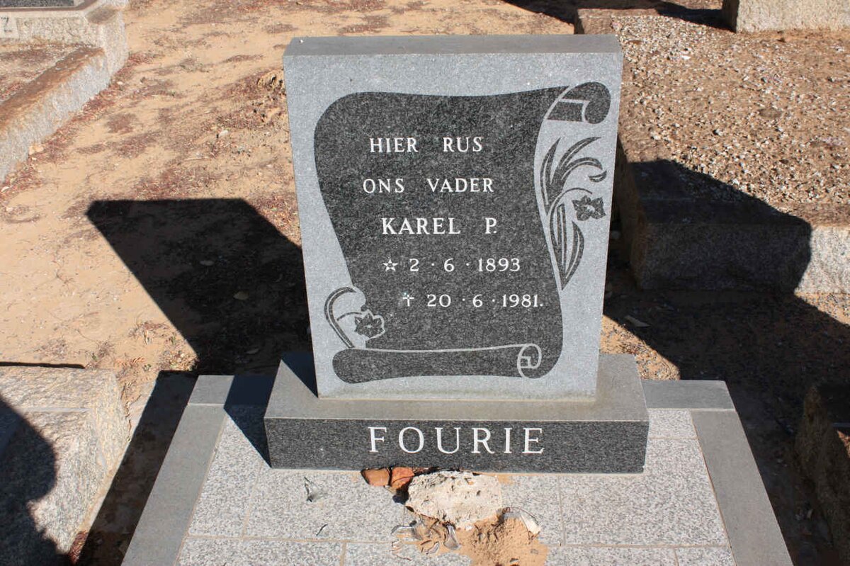 FOURIE Karel P. 1893-1981