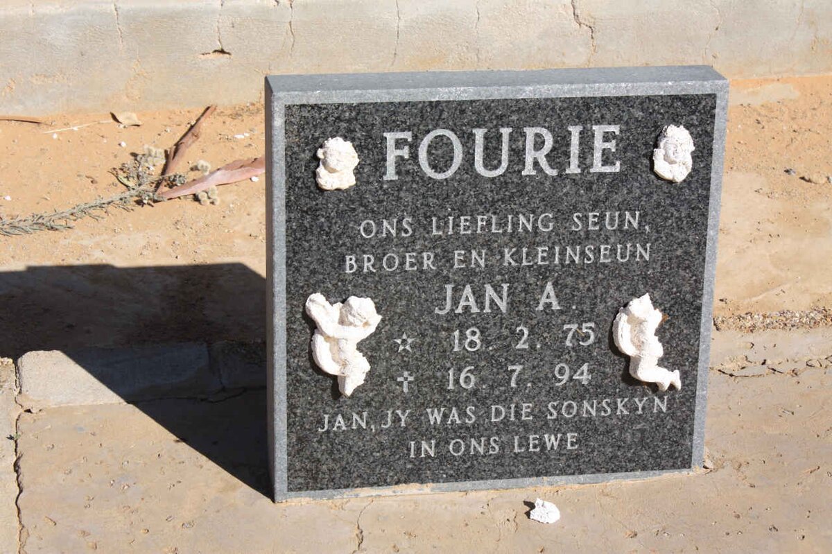FOURIE Jan A. 1975-1993