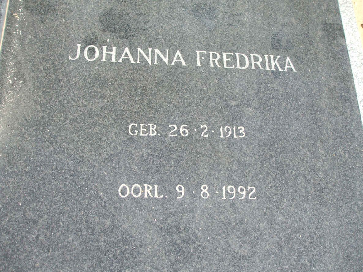 FOURIE Johanna Fredrika 1913-1992