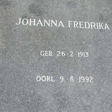 FOURIE Johanna Fredrika 1913-1992