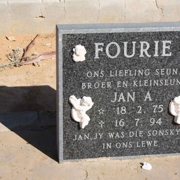 FOURIE Jan A. 1975-1993