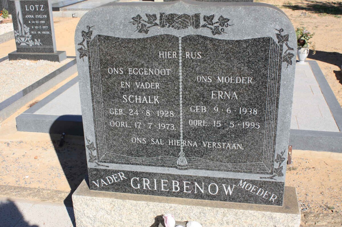 GRIEBENOW Schalk 1928-1973  &amp; Erna 1938-1995