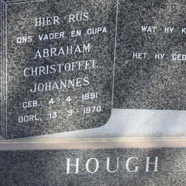 HOUGH Abraham Christoffel Johannes 1891-1970