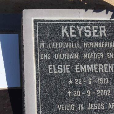 KEYSER Elsie Emmerentia 1913-2002