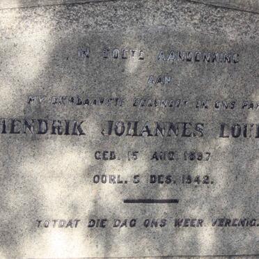 LOUBSER Hendrik Johannes 1897-1942