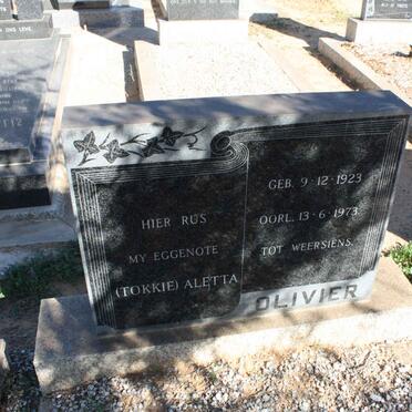 OLIVIER Aletta 1923-1973