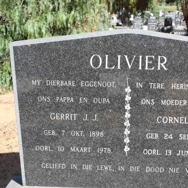 OLIVIER Gerrit J.J. 1898-1978 &amp; Cornelia S. 1907-1986