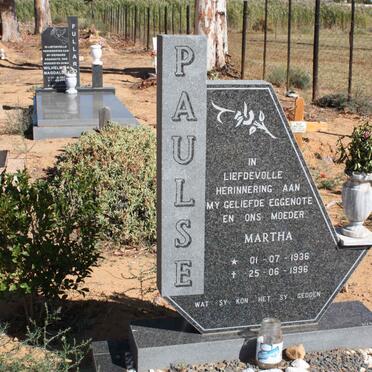 PAULSE Martha 1936-1996