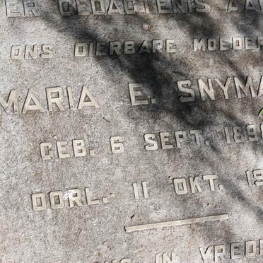 SNYMAN Maria E. 1898-1956