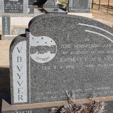 VYVER Jeremias C., v.d. 1909-1964