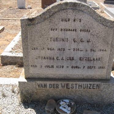 WESTHUIZEN Theunis C.C.J., van der &amp; Johanna C.J. EYGELAAR 1873-1953
