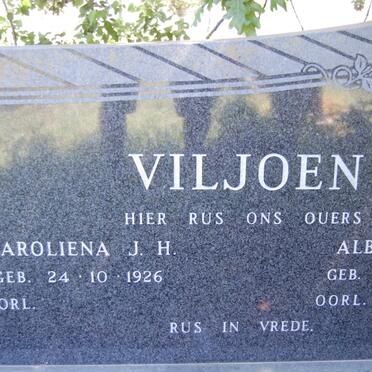 VILJOEN Albertus J. 1919-1979 & Caroliena J.H. 1926-