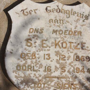 KOTZE S.E. 1869-1944