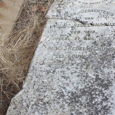 REDELINGHUYS P.J. 1819-1875 &amp; M.S. LOUW 1820-1884