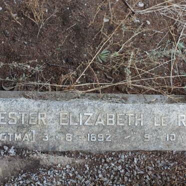 ROUX Hester Elizabeth, le nee BOTMA 1892-1941