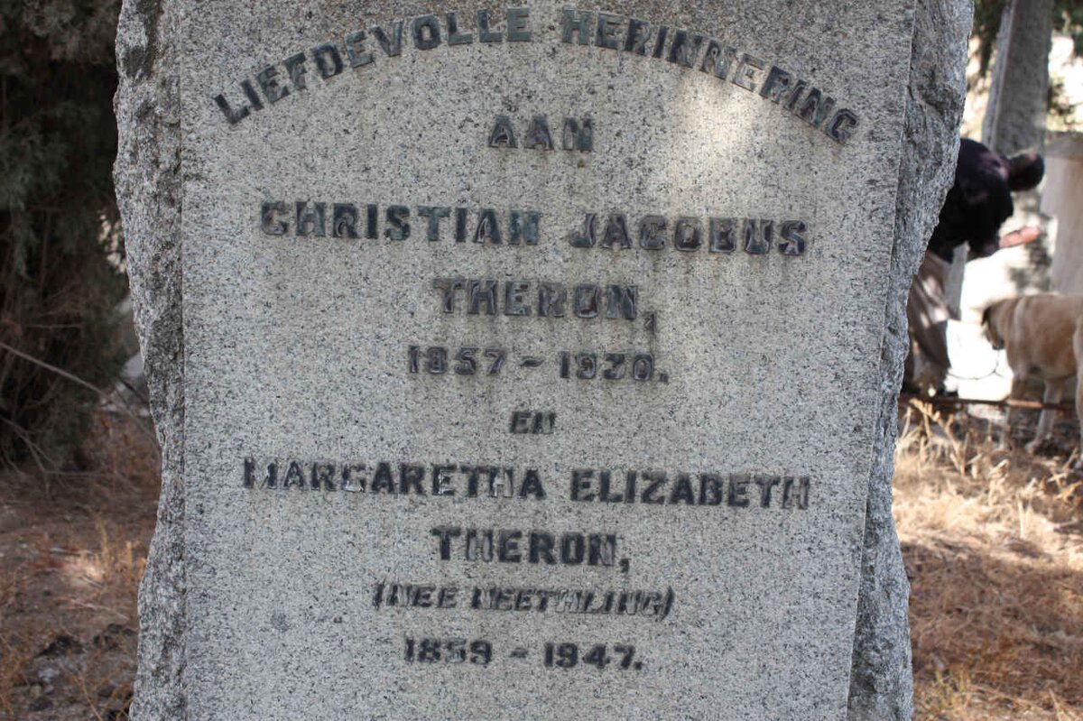 THERON Christian Jacobus 1857-1930 &amp; Margaretha Elizabeth NEETHLING 1859-1947