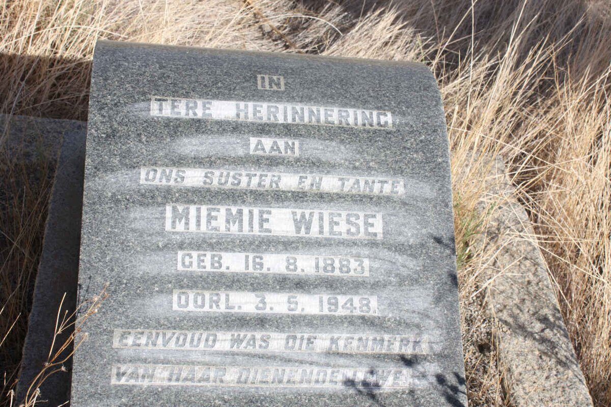 WIESE Miemie 1883-1948