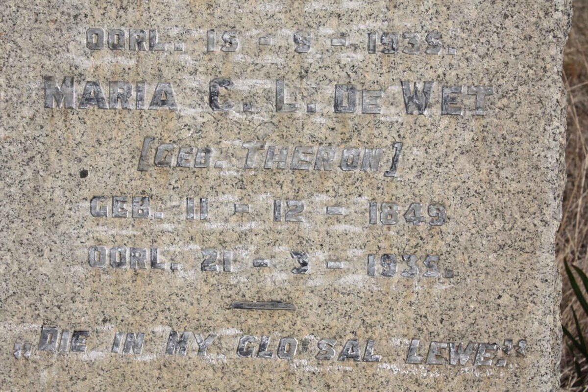 WET Maria C.L., de nee THERON 1849-1935