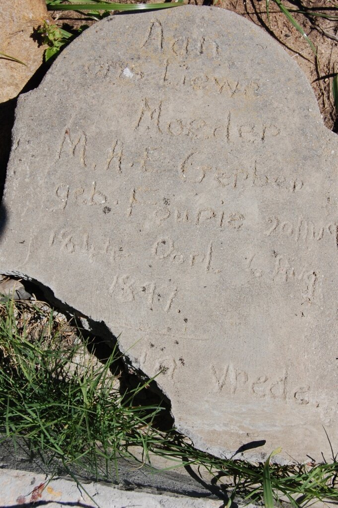 GERBER M.A.F. nee FOURIE 1844-1891