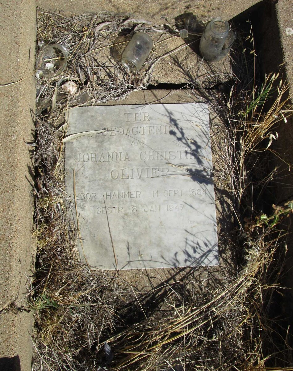 OLIVIER Johanna Christina nee HANMER 1864-1947