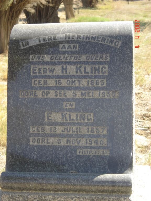 KLING H. 1865-1935 &amp; E. 1857-1940