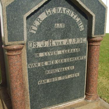 AARDE J.H., van 1895-1924