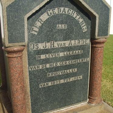 AARDE J.H., van 1895-1924