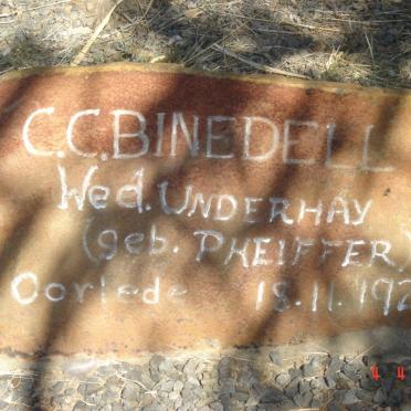 BINEDELL C.C. formely UNDERHAY nee PHEIFFER -1929