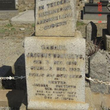 BONTHUYS Gabriel Jacobus 1850-1922 &amp; Hester Jacoba OLIVIER 1855-1931