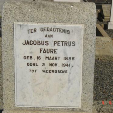 FAURE Jacobus Petrus 1885-1941