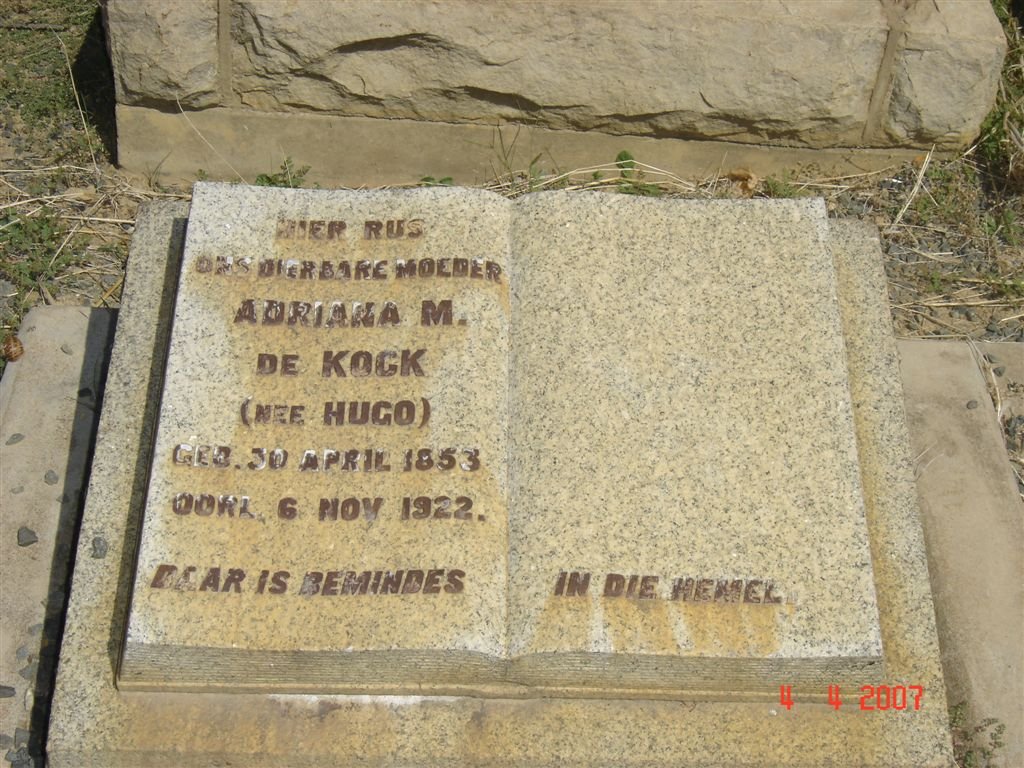 KOCK Adriana M., de nee HUGO 1853-1922