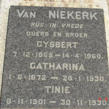 NIEKERK Gysbert, van 1865-1960 &amp; Catharina 1872-1930 :: NIEKERK Tinie, van 1901-1930