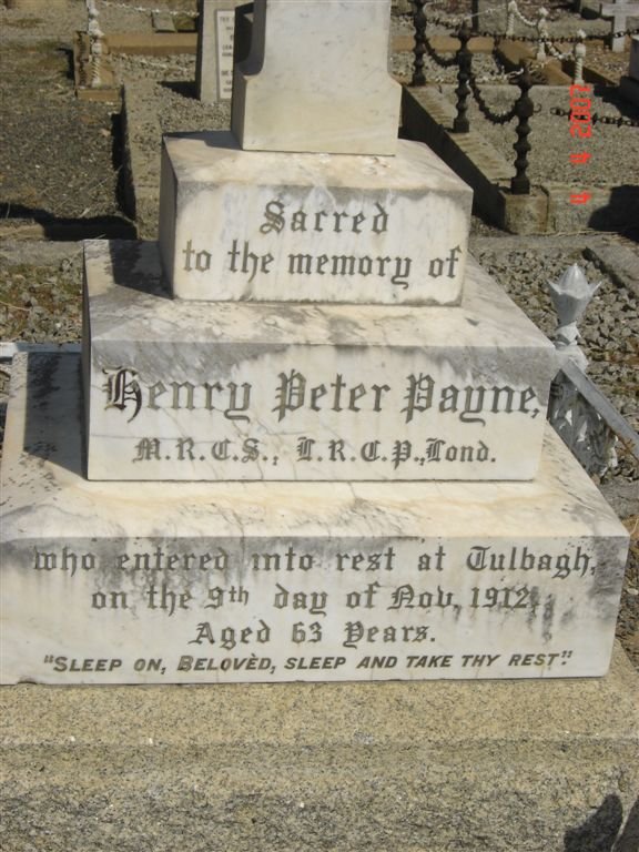 PAYNE Henry Peter -1912