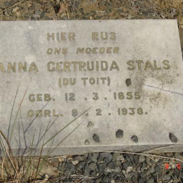 STALS Anna Gertruida nee DU TOIT 1855-1938