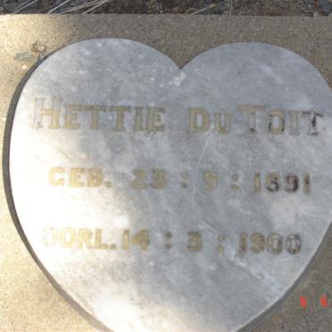 TOIT Hettie, du 1891-1900